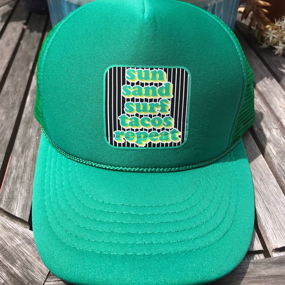 Trucker Hat - Green “taco inspired” - New!